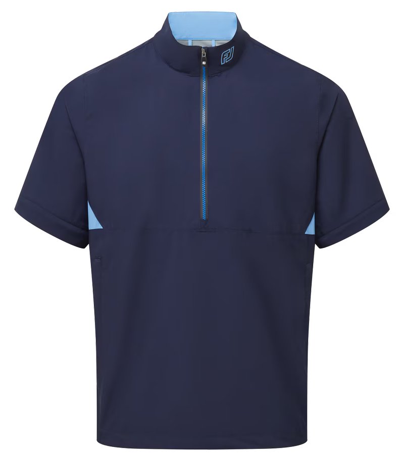 FootJoy HydroLite X Short Sleeve Rain pánska košeľa do dažďa, navy/stredne modrá