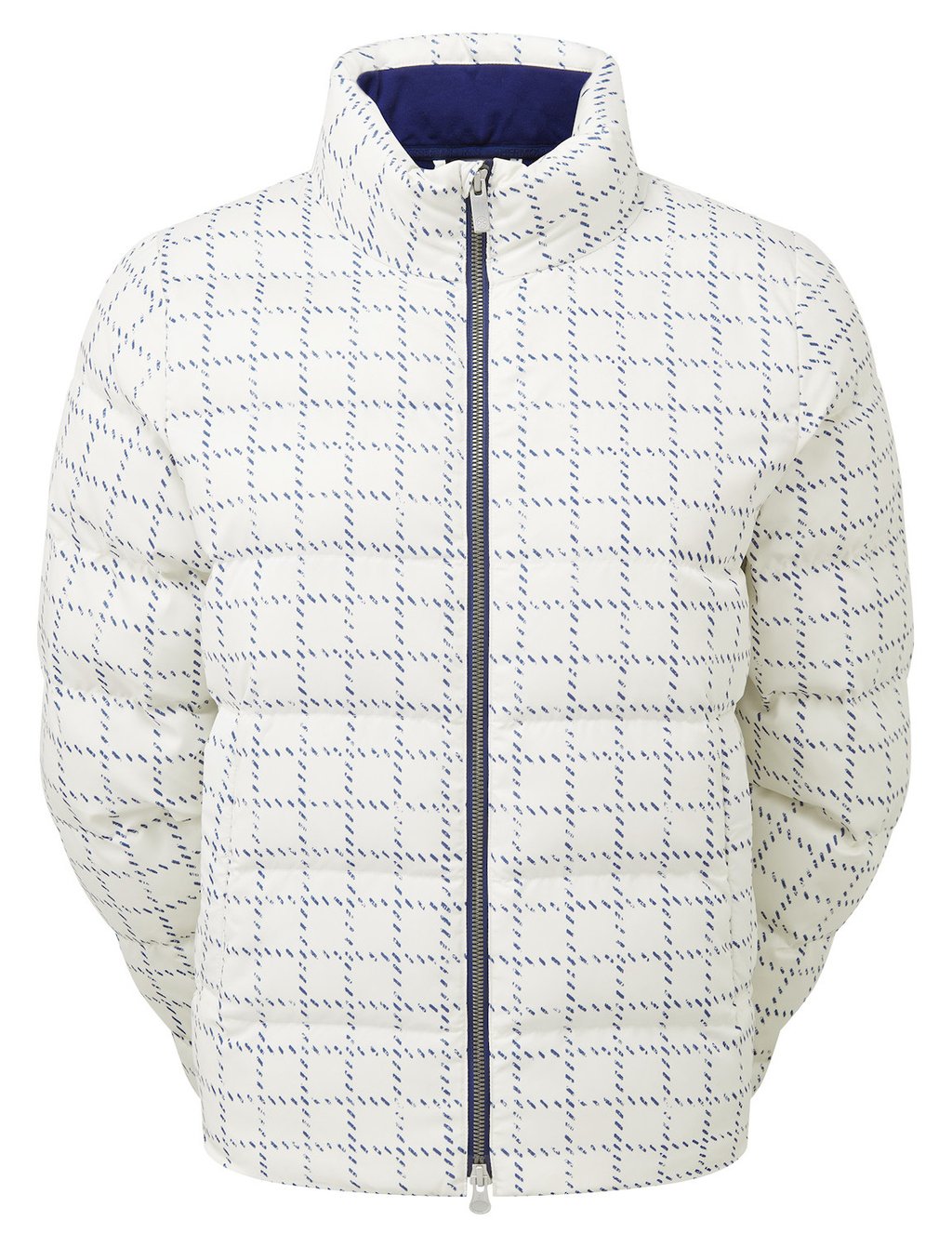 FootJoy ThermoSeries Insulated dámska bunda, off white/navy distressed plaid