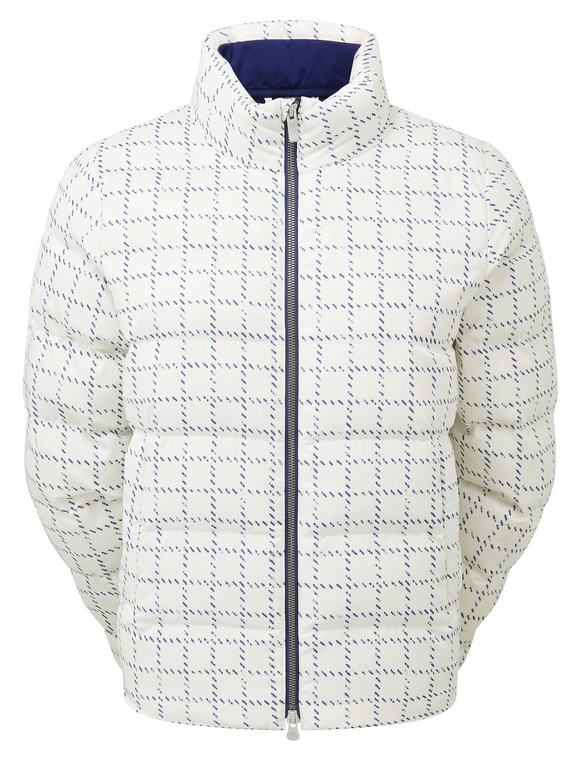 FootJoy ThermoSeries Insulated dámska bunda, off white/navy distressed plaid