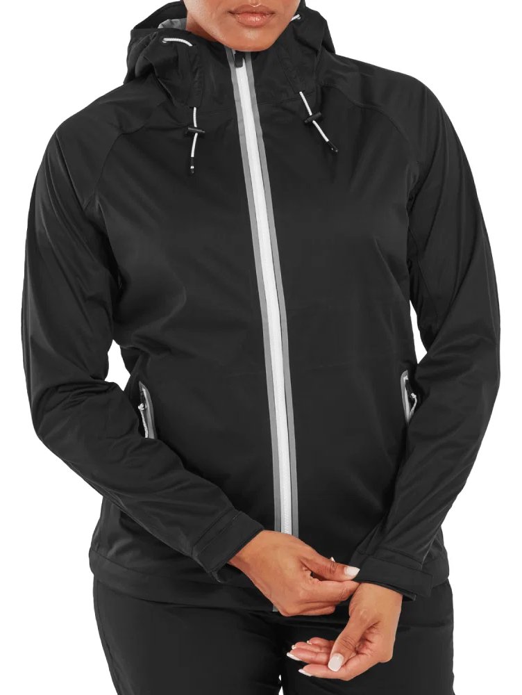 FootJoy HydroKnit dámska bunda, čierna/sivá/biela