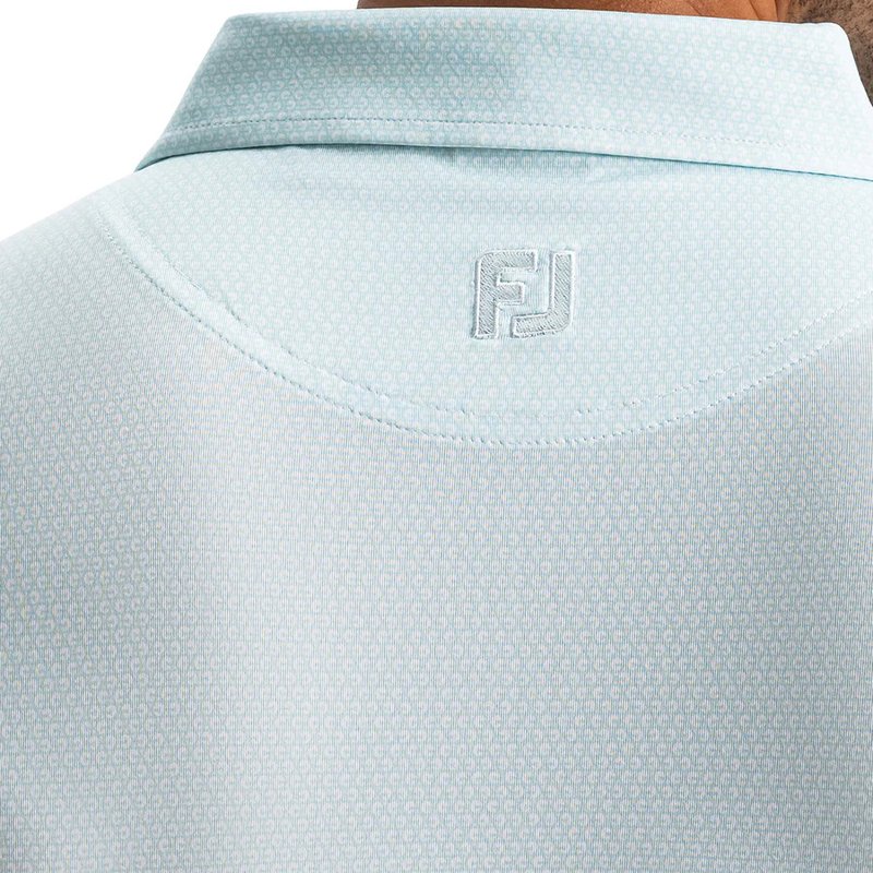 FootJoy Heritage Logo Lisle pánske polo, white/mint julep