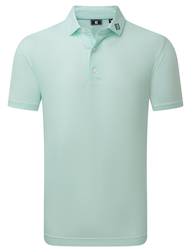 FootJoy Heritage Logo Lisle pánske polo, white/mint julep
