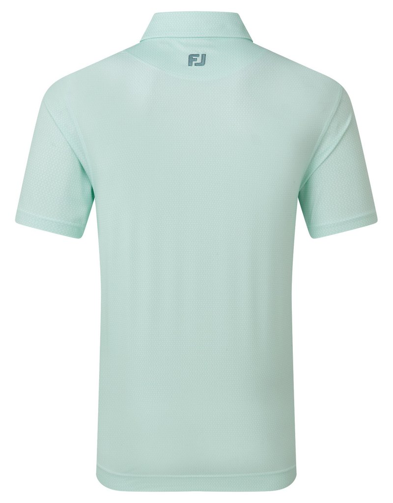 FootJoy Heritage Logo Lisle pánske polo, white/mint julep