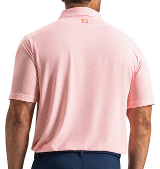 FootJoy Heritage Logo Lisle pánske polo, bielo/broskyňové