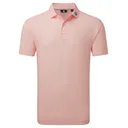 FootJoy Heritage Logo Lisle pánske polo, bielo/broskyňové