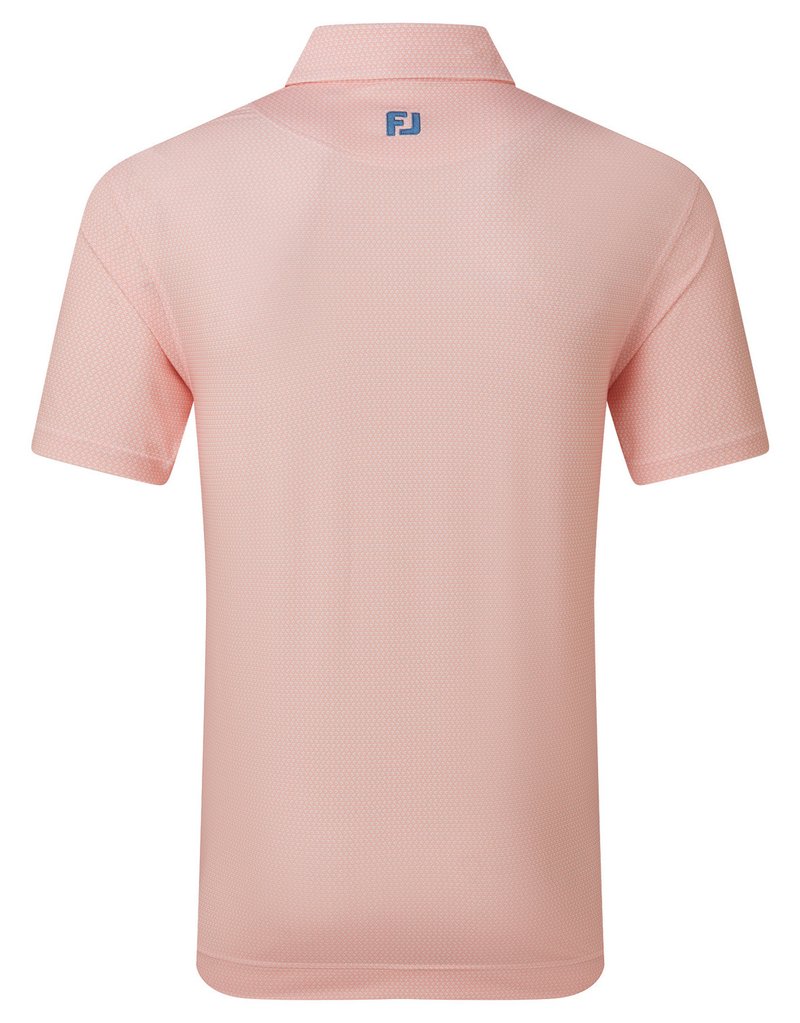 FootJoy Heritage Logo Lisle pánske polo, bielo/broskyňové