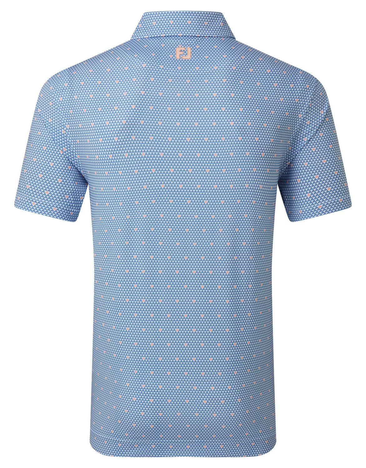 FootJoy Order Geometric Lisle pánske polo, white/riviera/peach