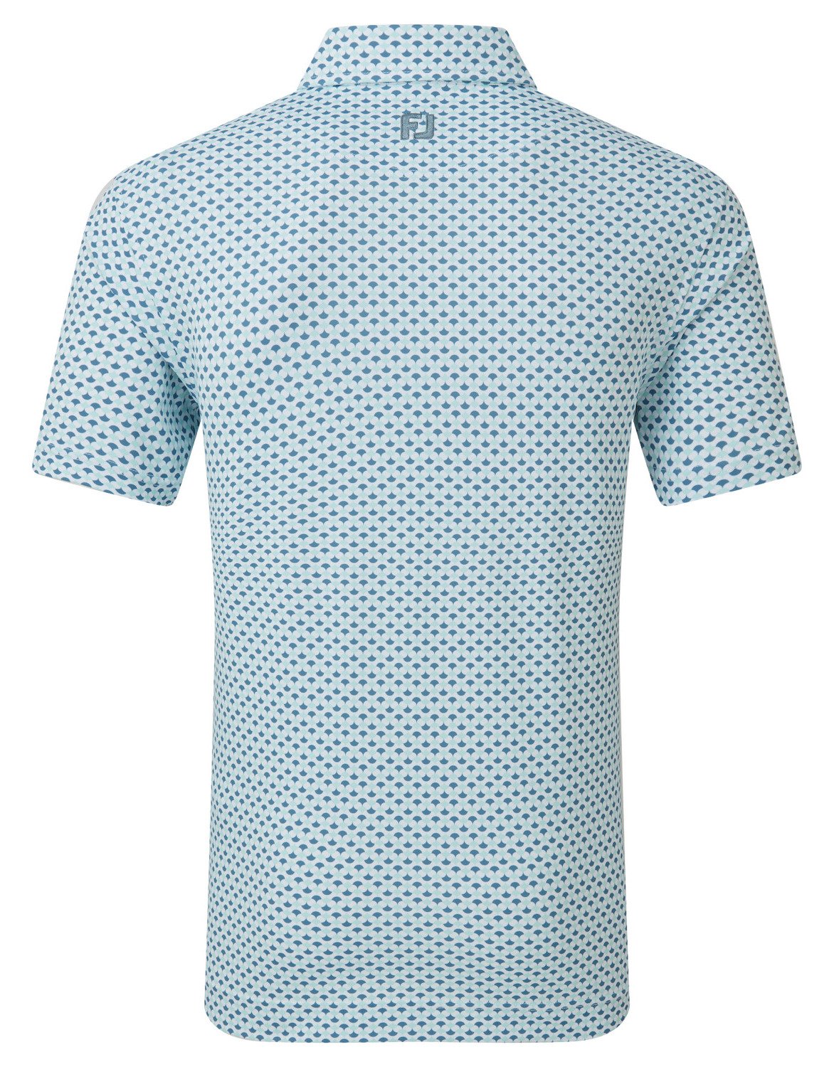 FootJoy Ginko Geo Pique pánske polo, white/mint julep/winward blue