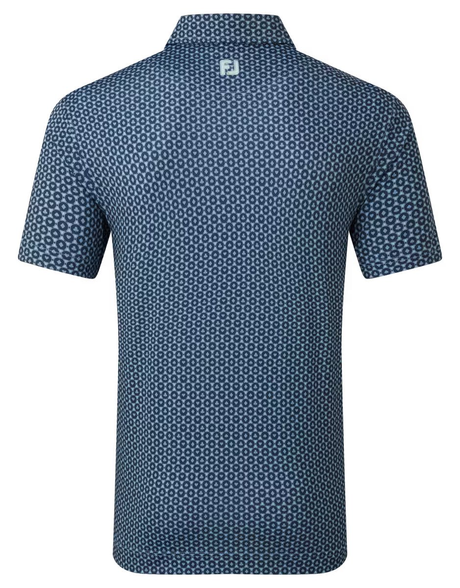 FootJoy Vegas Marker Lisle pánske polo, mint julep/navy/wiward blue
