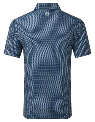 FootJoy Vegas Marker Lisle pánske polo, mint julep/navy/wiward blue