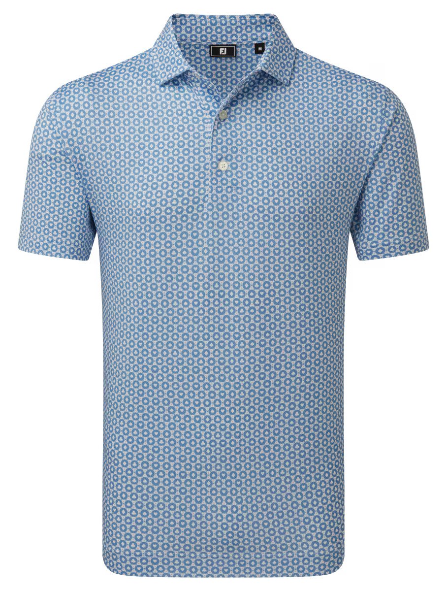 FootJoy Vegas Marker Lisle pánske polo, white/riviera/peach