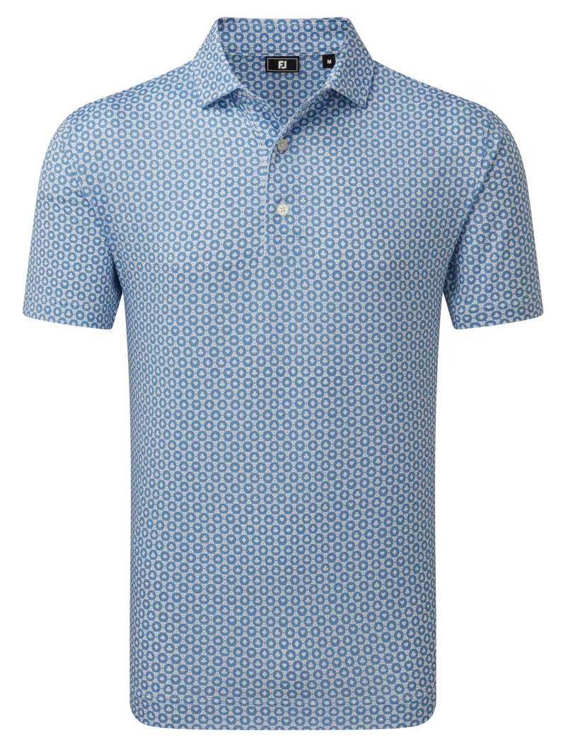 FootJoy Vegas Marker Lisle pánske polo, white/riviera/peach