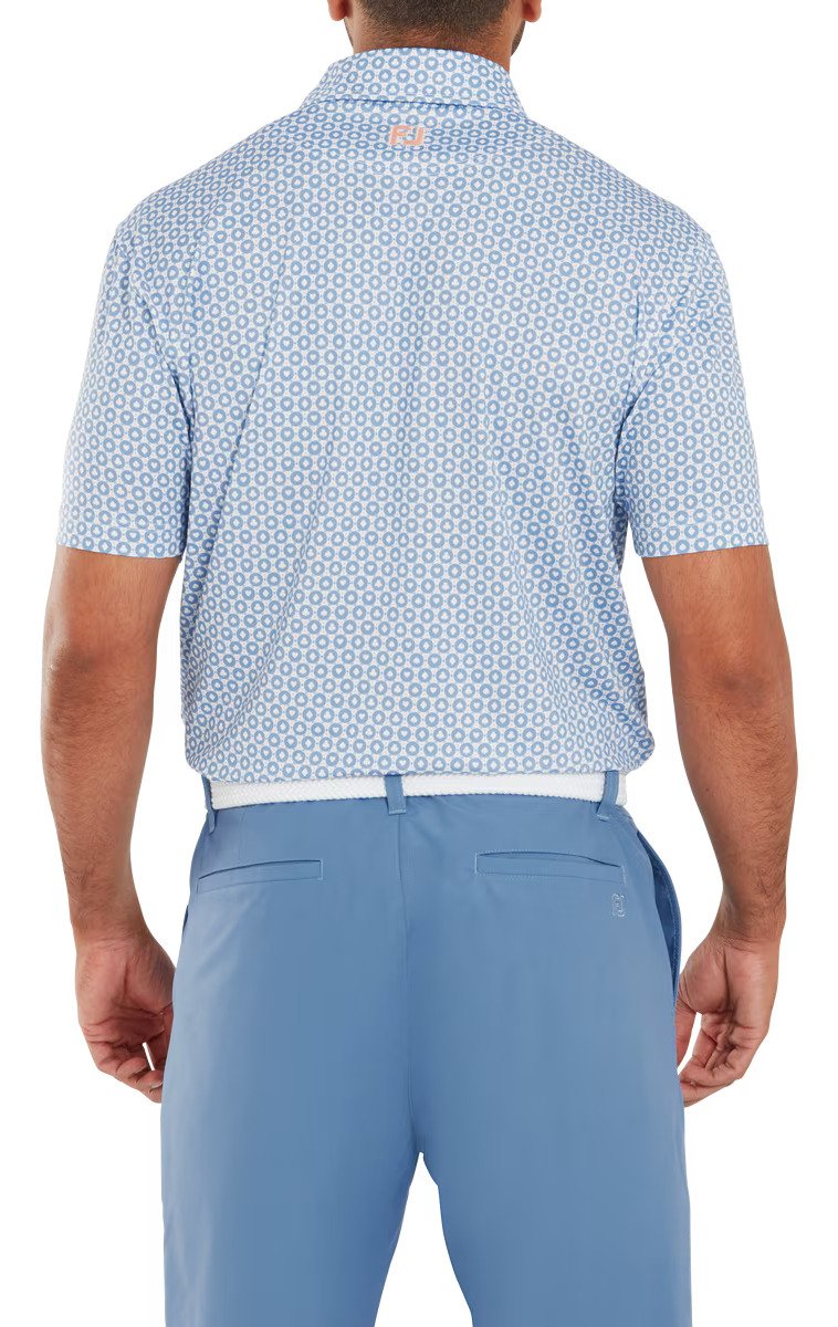 FootJoy Vegas Marker Lisle pánske polo, white/riviera/peach
