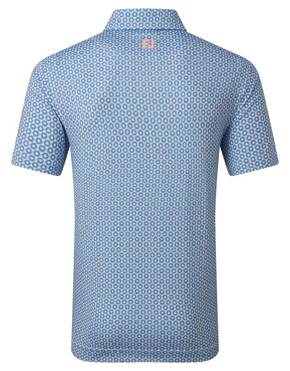 FootJoy Vegas Marker Lisle pánske polo, white/riviera/peach