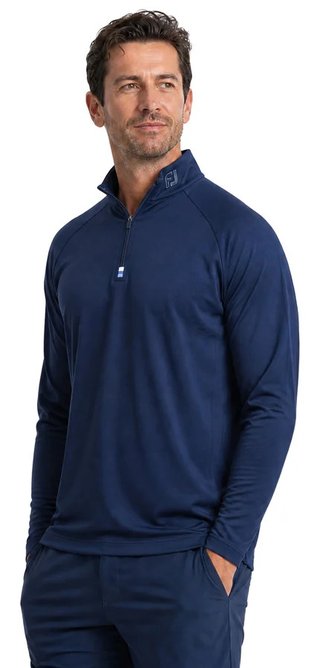 FootJoy Raglan H Block Chill-Out Midlayer Longsleeves pánske tričko, navy