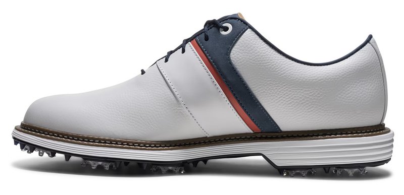 FootJoy Premiere Series - Packard pánske golfové topánky, bielo/modro/nantucket red