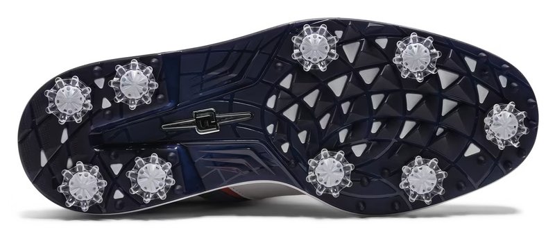 FootJoy Premiere Series - Packard pánske golfové topánky, bielo/modro/nantucket red