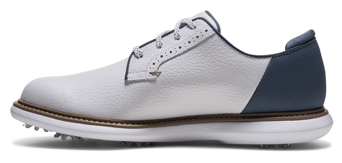 FootJoy FJ Traditions Blucher pánske golfové topánky, bielo/modro/béžové