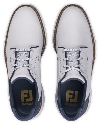 FootJoy FJ Traditions Blucher pánske golfové topánky, bielo/modro/béžové