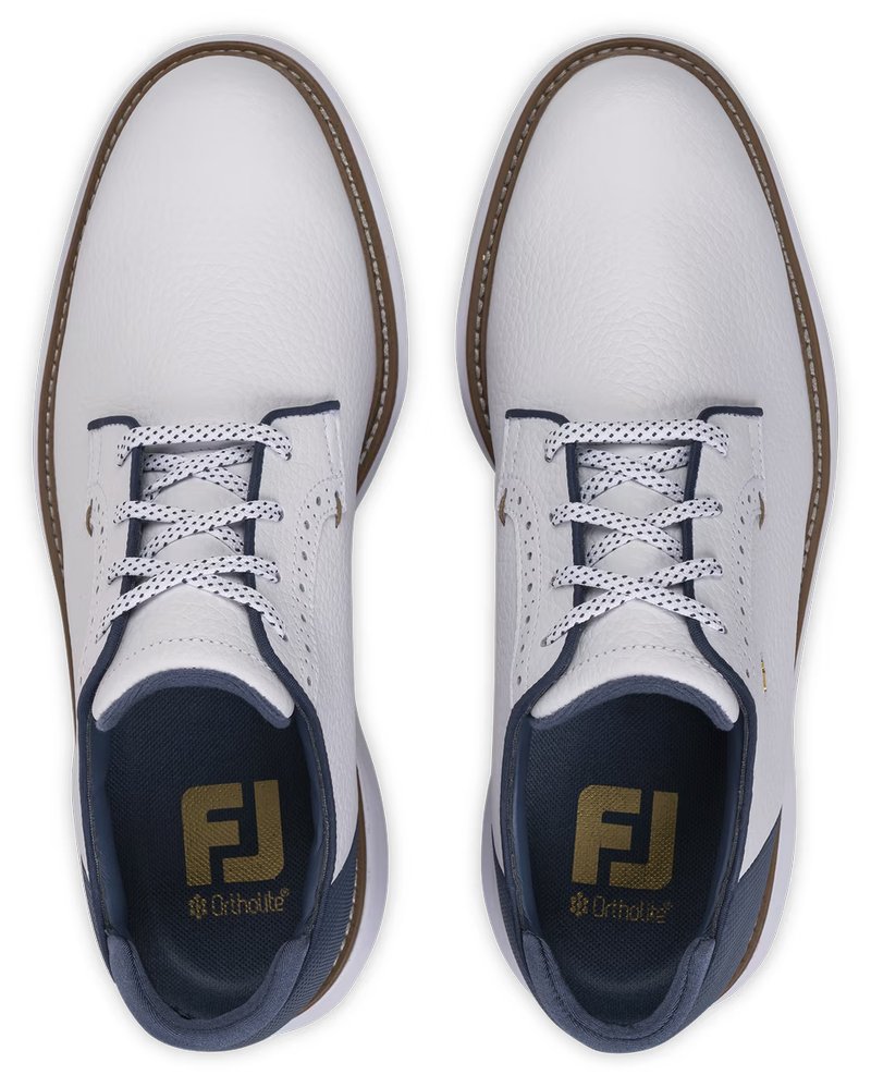 FootJoy FJ Traditions Blucher pánske golfové topánky, bielo/modro/béžové