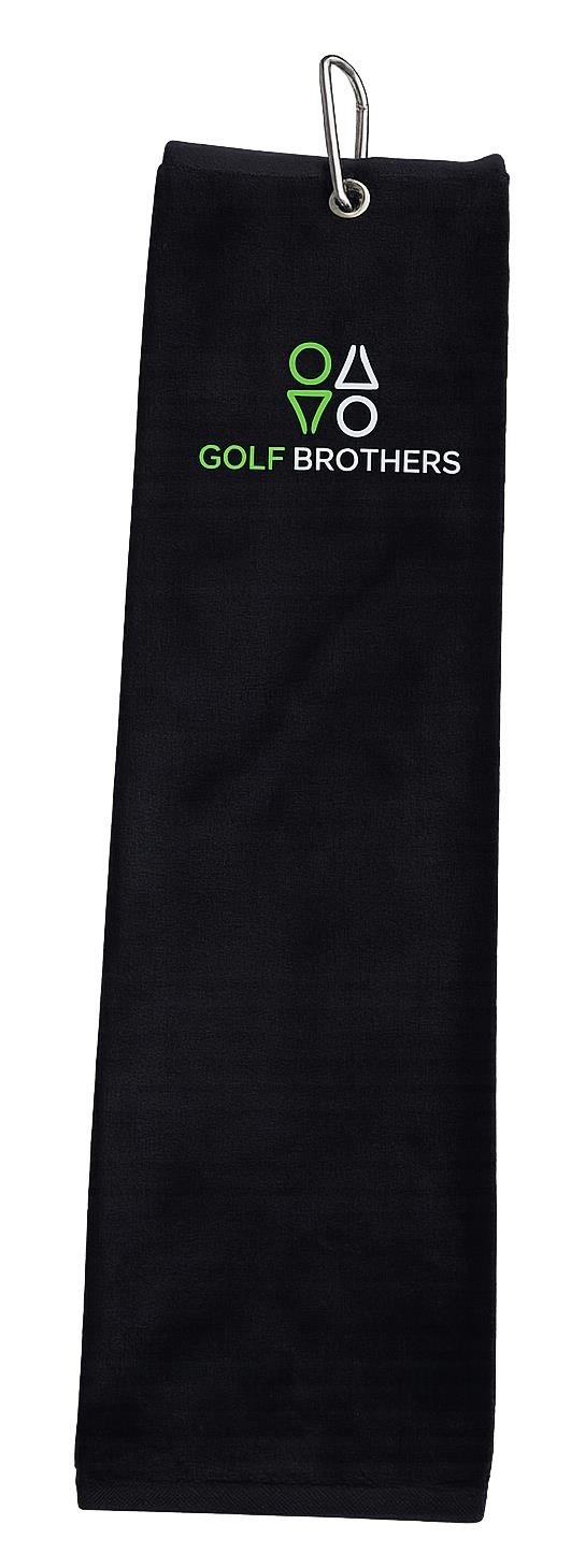 Golf Brothers Trifold ručník, čierny