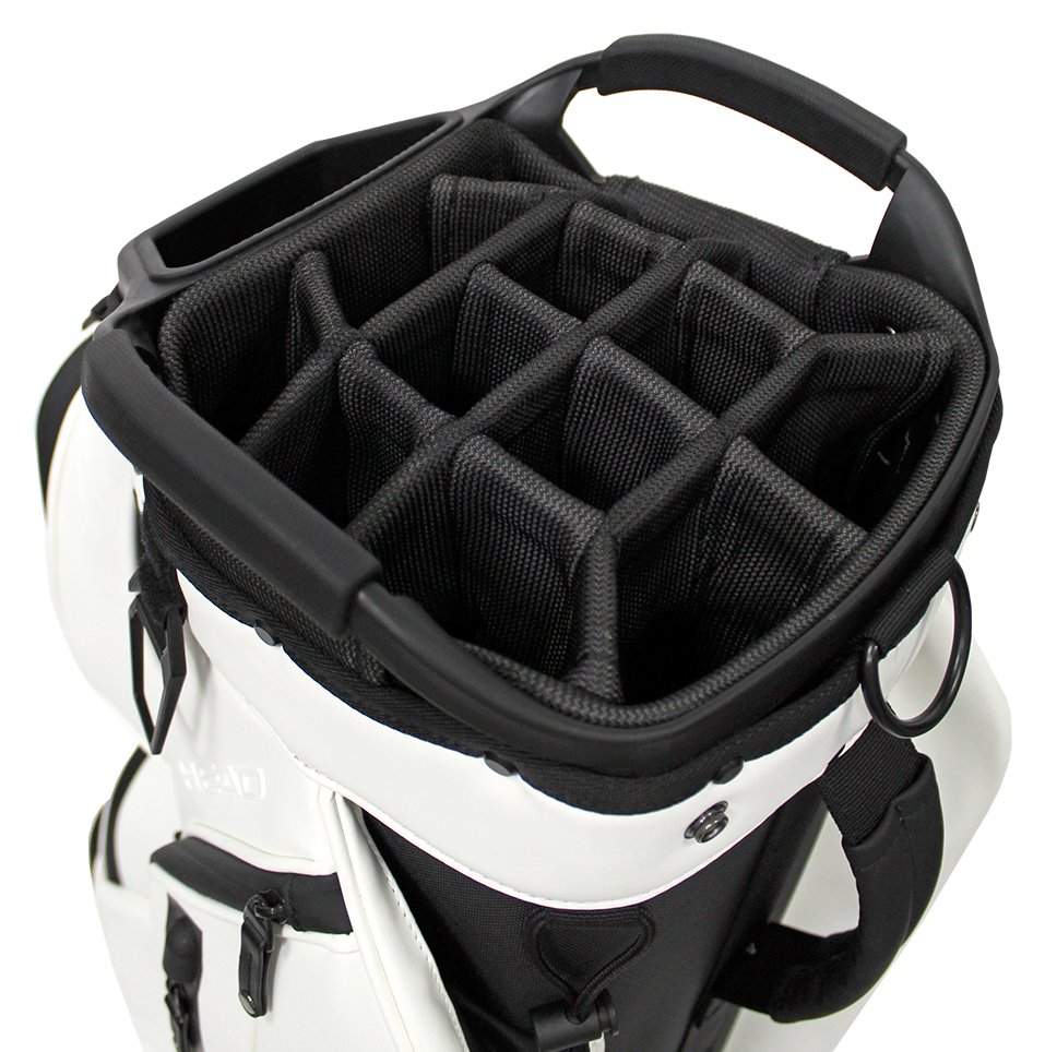 Head Golf PU Leather Premium Neutral NA stand bag, biely
