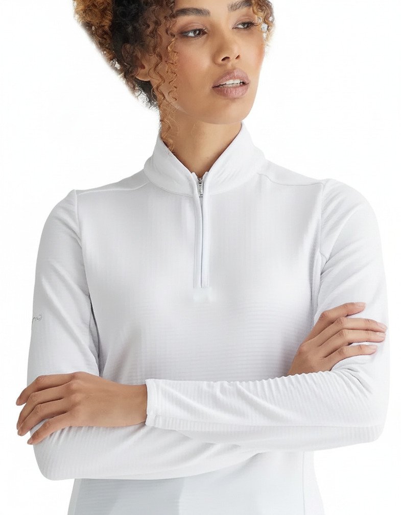 PING Abigale Performance Fleece dámska mikina, biela