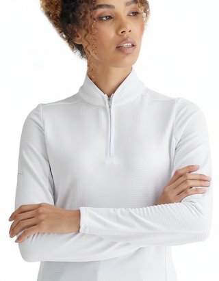 PING Abigale Performance Fleece dámska mikina, biela