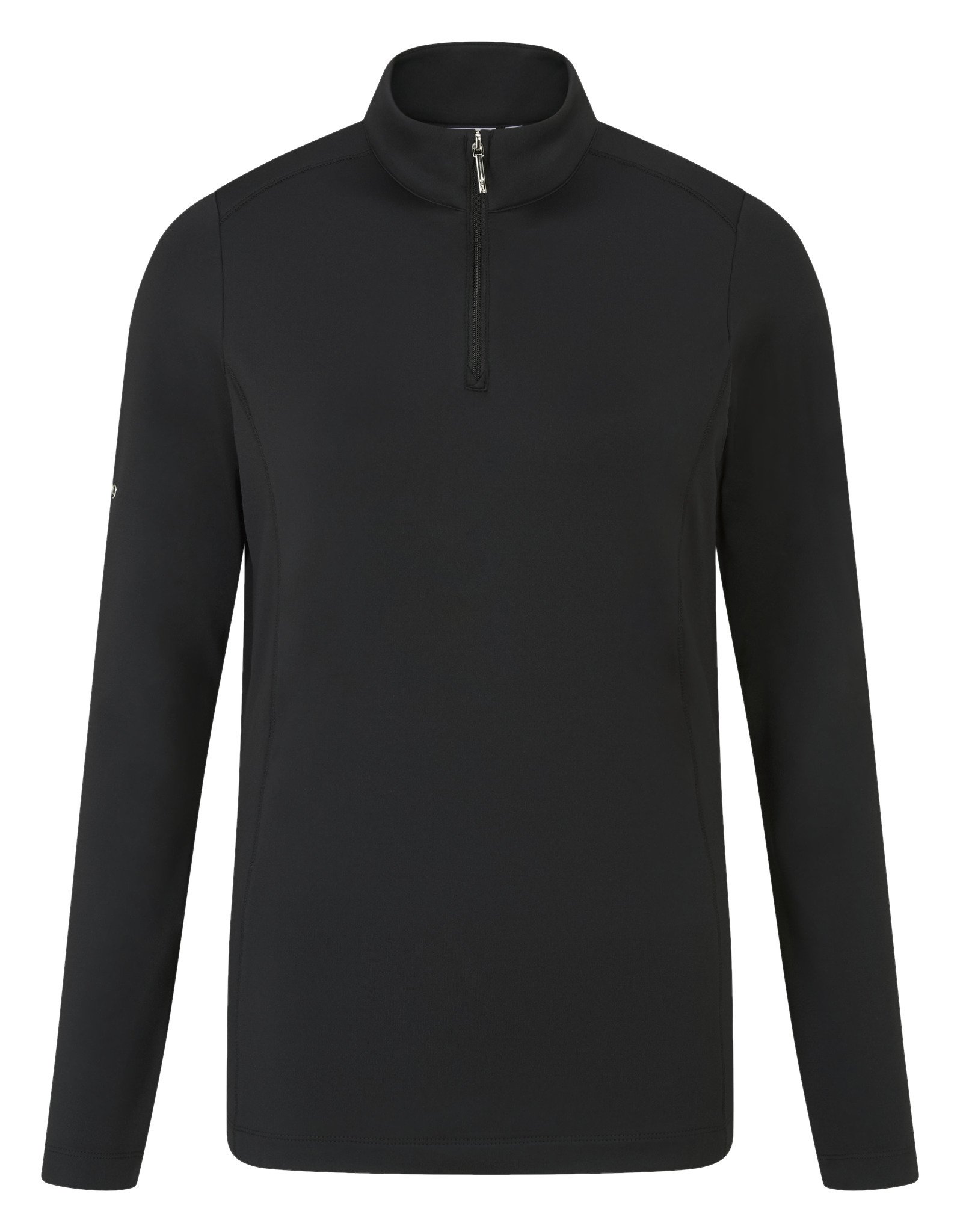 PING Aveline Half Zip dámske tričko s dlhým rukávom, čierne