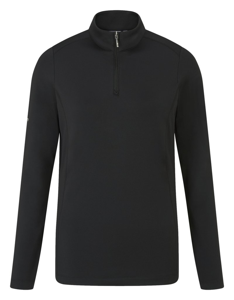 PING Aveline Half Zip dámske tričko s dlhým rukávom, čierne