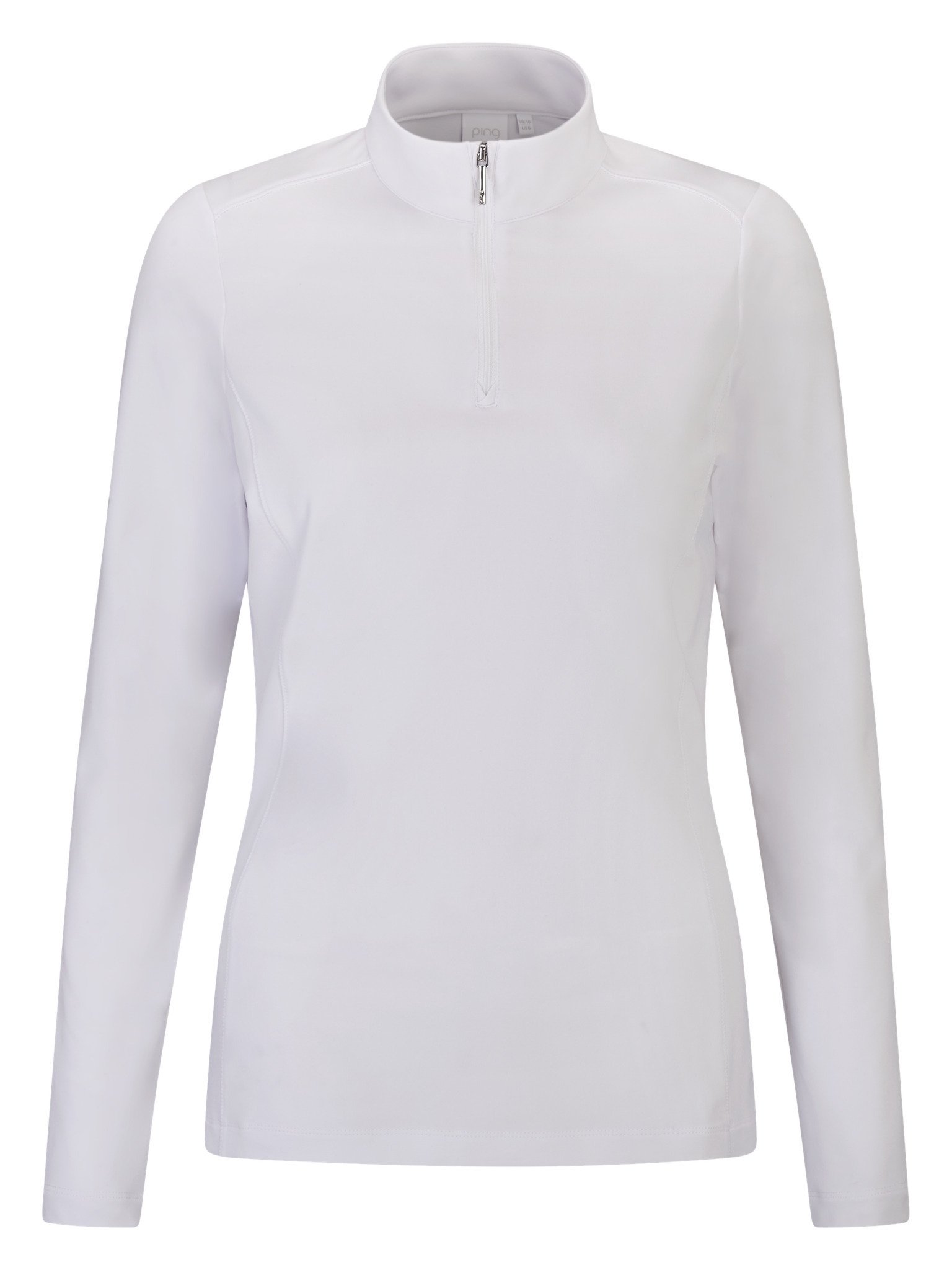 PING Aveline Half Zip dámske tričko s dlhým rukávom, biele