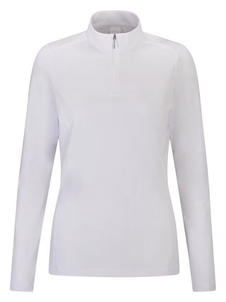 PING Aveline Half Zip dámske tričko s dlhým rukávom, biele