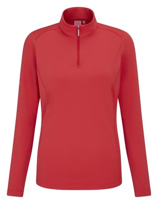 PING Aveline Half Zip dámske tričko s dlhým rukávom, cayenne