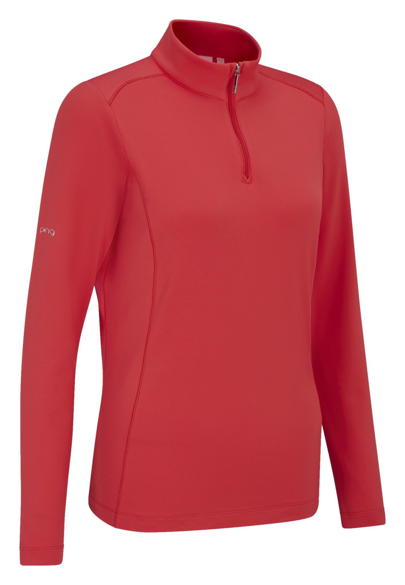 PING Aveline Half Zip dámske tričko s dlhým rukávom, cayenne