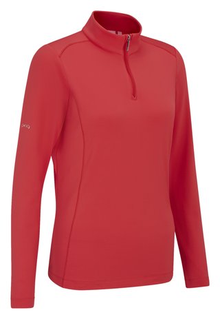 PING Aveline Half Zip dámske tričko s dlhým rukávom, cayenne