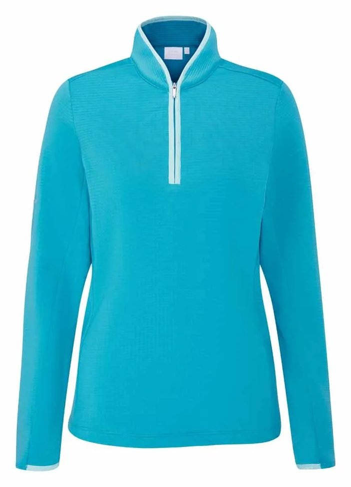 PING Abigale Performance Fleece dámska mikina, tyrkysová