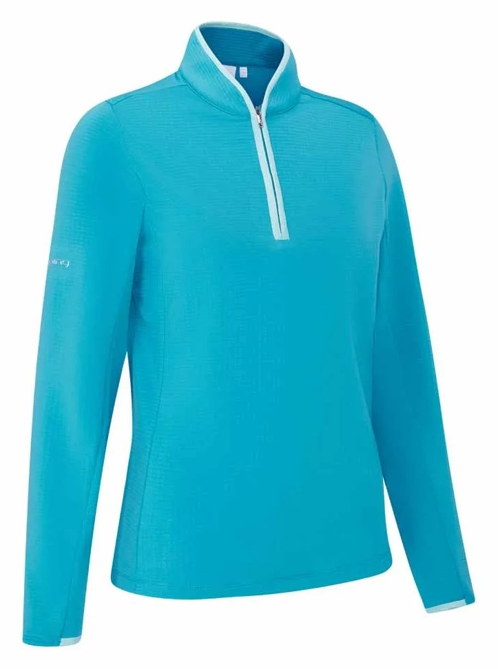 PING Abigale Performance Fleece dámska mikina, tyrkysová