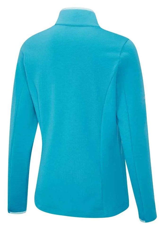 PING Abigale Performance Fleece dámska mikina, tyrkysová
