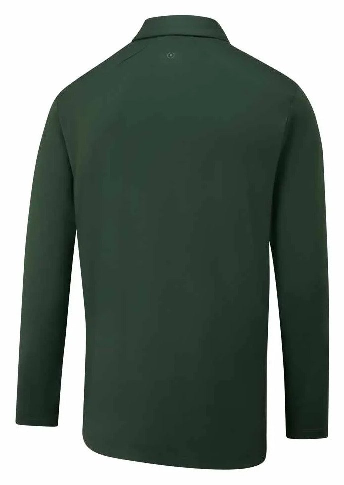 PING Demitri Longsleeve pánske polo, gorse green