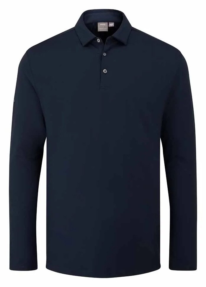 PING Demitri Longsleeve pánske polo, navy