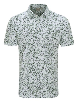 PING Gilmore pánske polo, white/gorse green multi