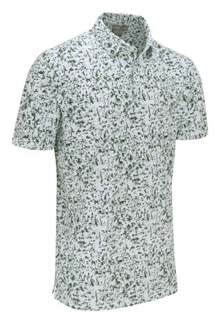 PING Gilmore pánske polo, white/gorse green multi