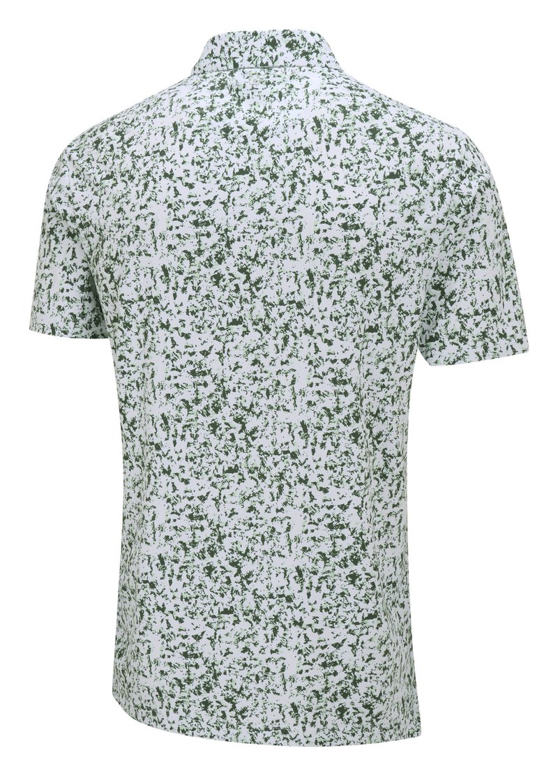 PING Gilmore pánske polo, white/gorse green multi