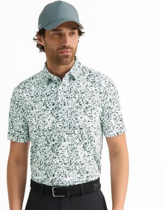 PING Gilmore pánske polo, white/gorse green multi