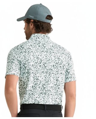 PING Gilmore pánske polo, white/gorse green multi