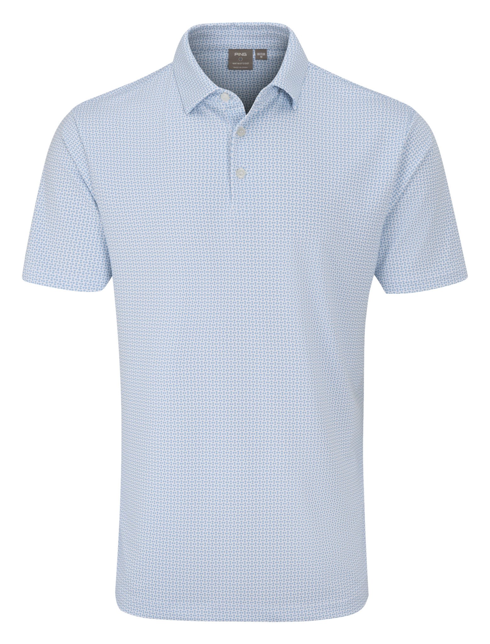 PING Gilmore pánske polo, white/dusty blue