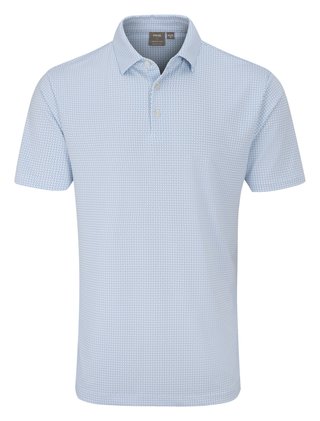 PING Gilmore pánske polo, white/dusty blue