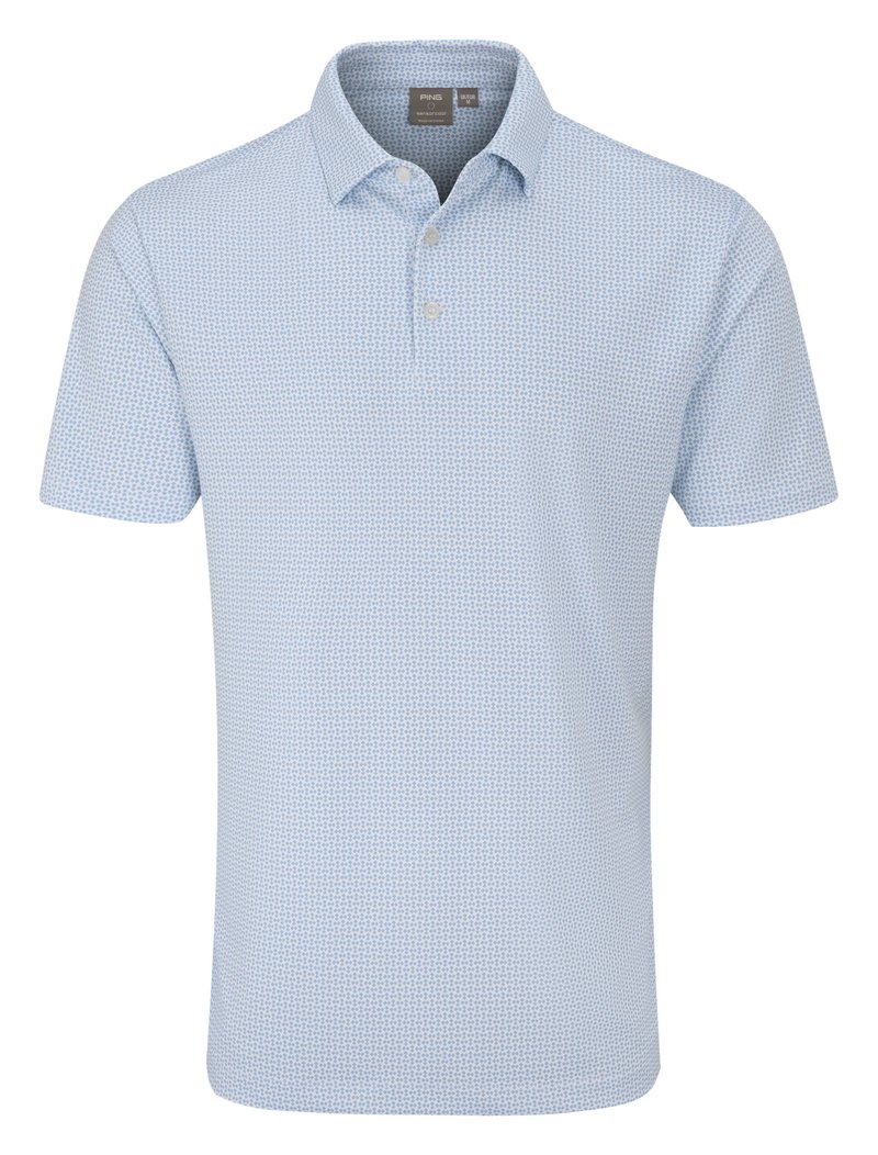 PING Gilmore pánske polo, white/dusty blue