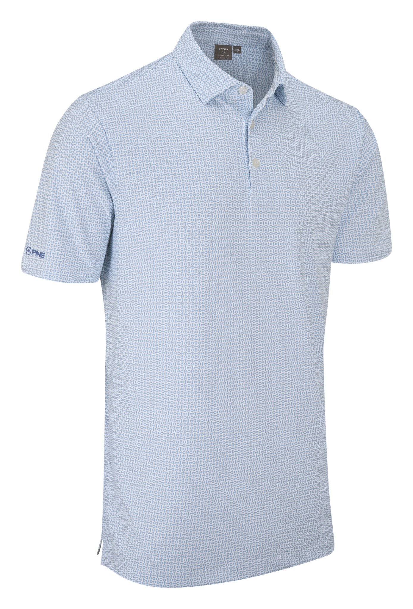 PING Gilmore pánske polo, white/dusty blue