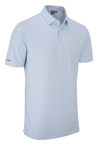 PING Gilmore pánske polo, white/dusty blue